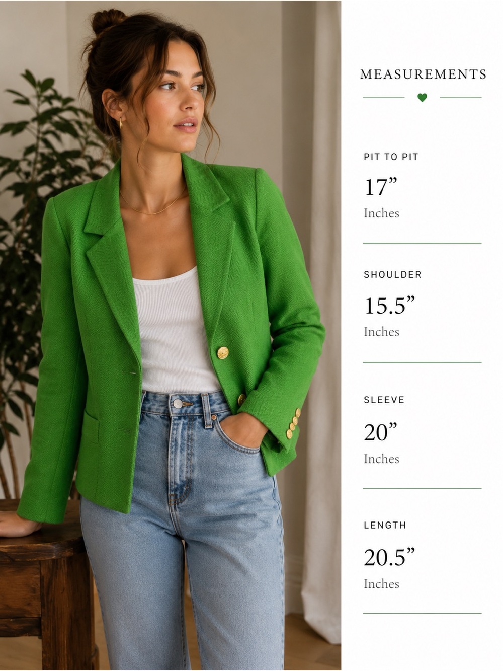 Vintage Ports International Green Blazer | Size 6